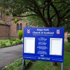 Post mounted Church sign, Church signs, church noticeboards.